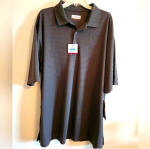 Grand Slam Men's Black/Gray Polo Shirt XLT NWT Short Sleeve